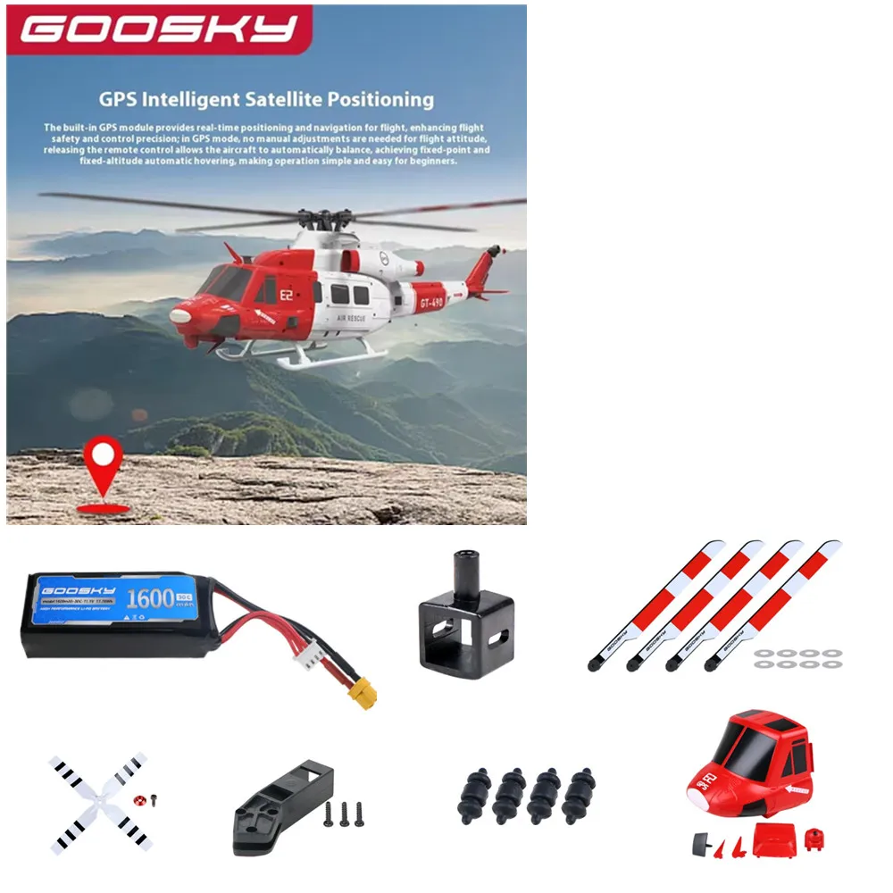 

Goosky E2 RC Вертолет UH-1Y Аккумулятор 11,1 В 1600 мАч / Основное лезвие / Хвостовое лезвие / Использование для деталей дрона Goosky E2
