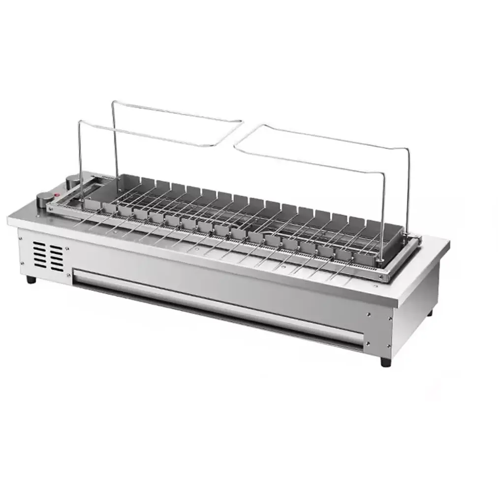 Commercial Indoor Electric Barbecue Grill Auto Rotating Skewer Machine for Smokeless Home Cooking, Customized