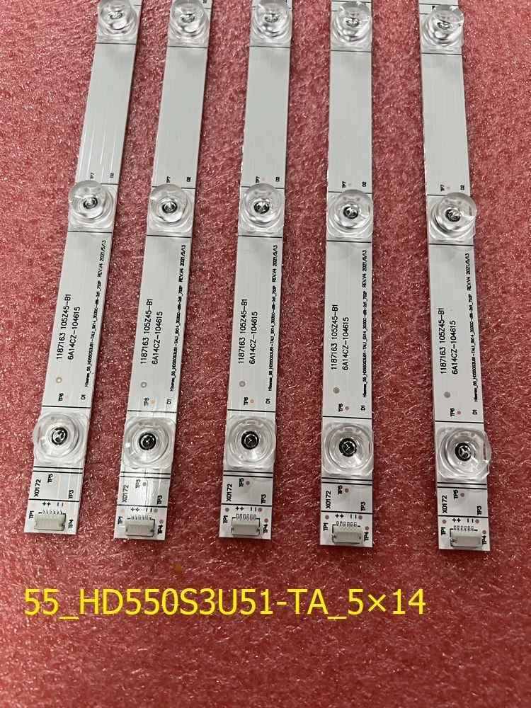 

3V/6V 50pcs/lot 14LED LED backlight strip For Hisense 55H8E 55H9E IC-A-CNDN55D975 H55A6500 55_HD550S3U51-TA_5X14_3030C 55HS68U