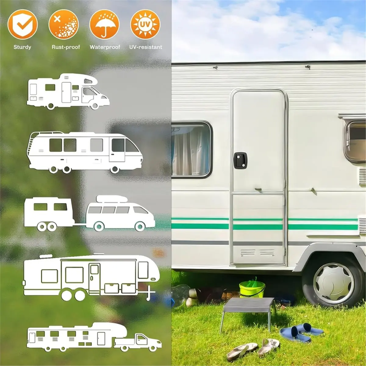 

【AT48】 NEW RV Door Lock Replacement with Paddle Deadbolt,RV Door Handle Lock,RV Entry Door Lock for Horse Travel Trailer Cargo