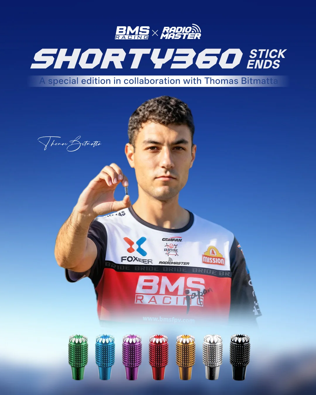 Radiomaster Shorty360 Gimbal-Stick-Enden