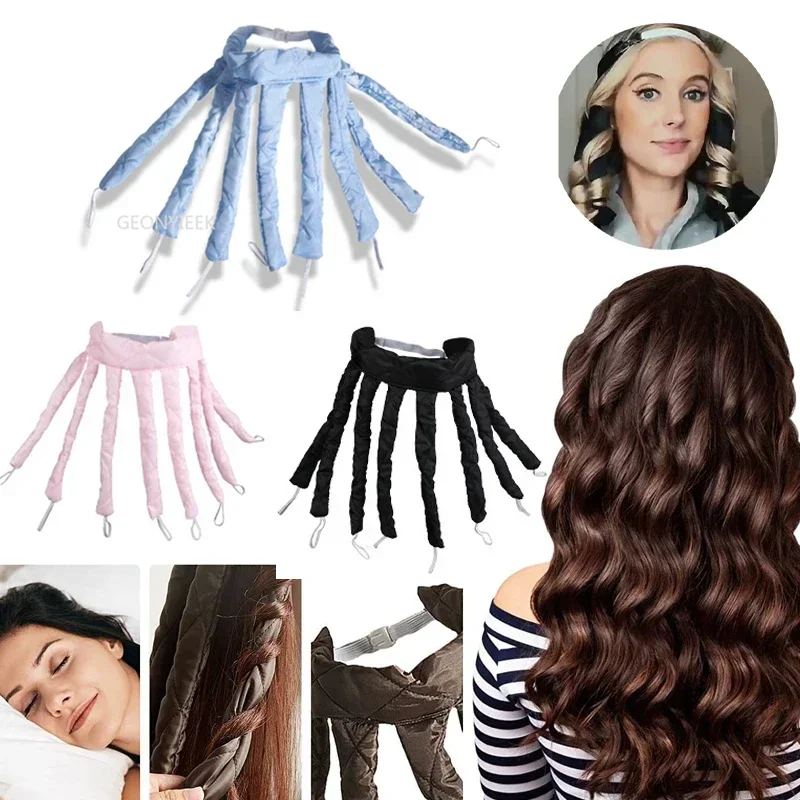 Hair Curler Octopus Curling Hair Band Sleep No Heat Sponge Iron Heatless Curls Beauty Accessories Products Bendy Flexi Rods Curl