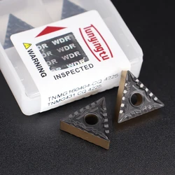 10PCS TNMG160404 TNMG160408 TNMG160412 TM CQ  R-S L-VF 4225 CNC Double color Lathe Cutter Cutting Tool Carbide Inserts For Steel