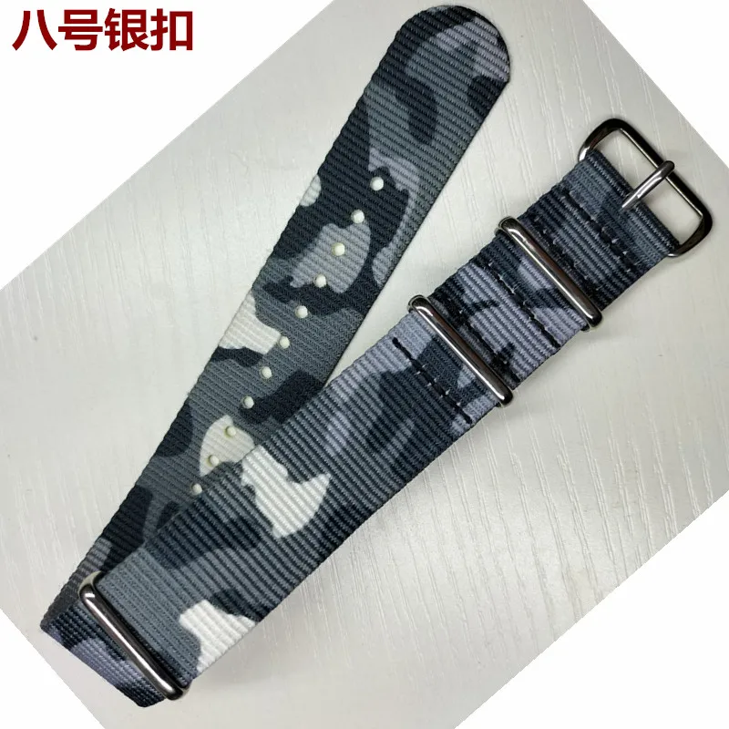 Camo Style Nylon Watch Strap 18.20.22.24MM