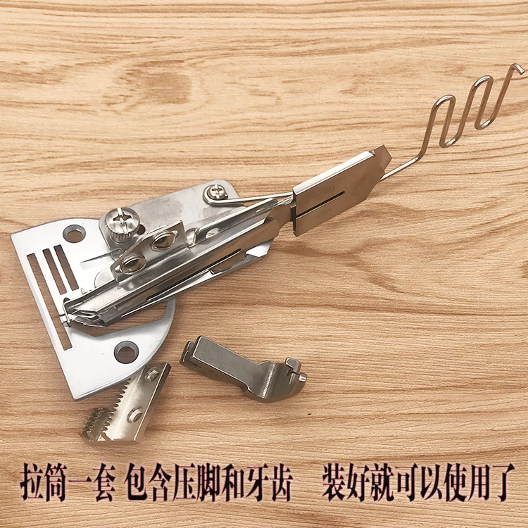 Steppstich Gestrickter elastischer Stoff Doppelkanten Schieber Computer Steppstich K-10 Verstellbarer Wasserhahn Säumgerät Roller