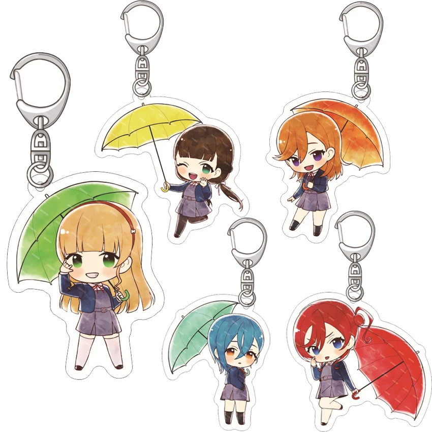 55MM Anime LoveLive!Superstar!! Llavero de Acrílico con Figuras de Sakurakoji, Kinako, Tang Keke, Wakana, Shiki, Shibuya Kanon, Regalos Lindos