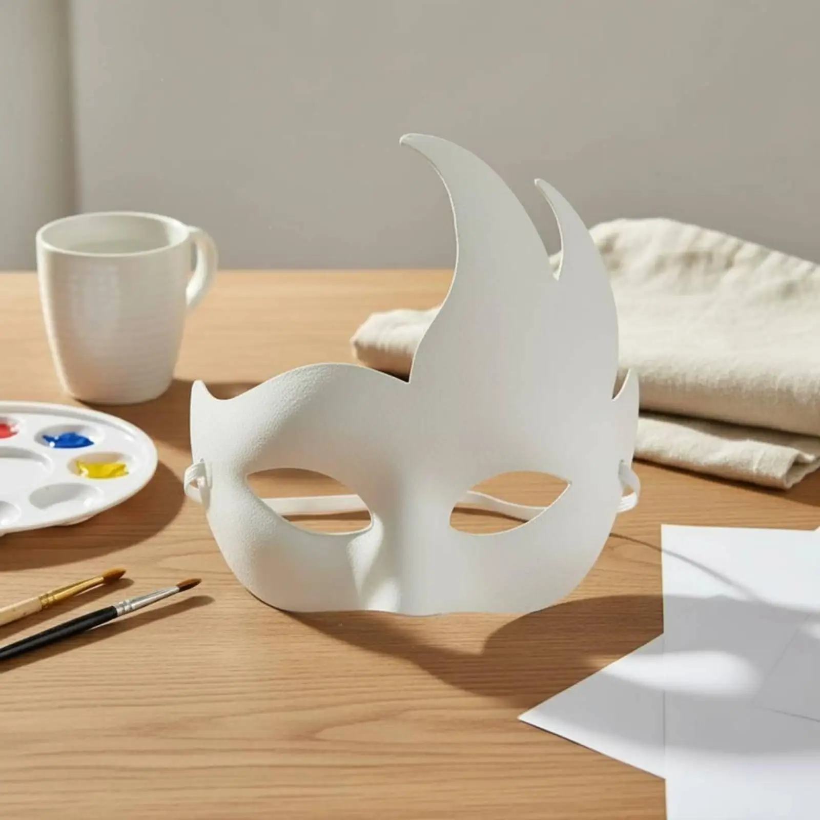 Paper Crown Pulp Face Covering Blank DIY Craft Mask Lightweight Cosplay Accessory for Party Celebrations