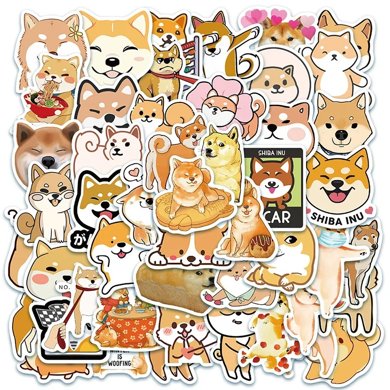 10/30/50PCS Kawaii Anime Sticker Dog Aesthetic PVC Stationery Children\'s Sketchbook Diary Decoration Scrapbook Supplies for Kids