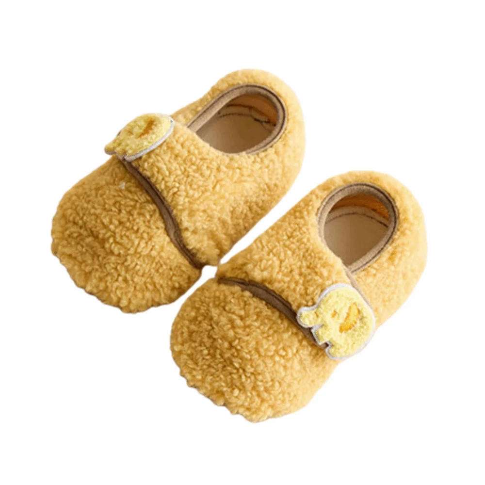 Cartoon Baby Floor Socks Adjustable Buckle Rabbit Cat Bear Toddler Prewalkers Anti Skid Soft Sole Indoor Home Slippers