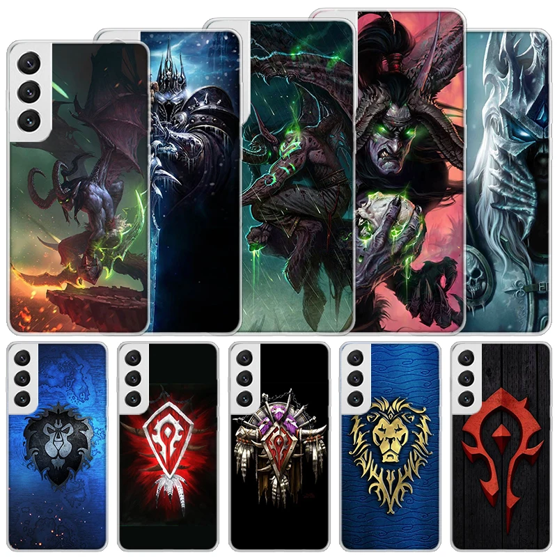 W-World Of W-Warcraft W-Wow Soft Case For Samsung Galaxy S24 S23 S22 S21 Ultra S20 FE S10 Plus Phone Cover S9 S8 + S10E Funda Co