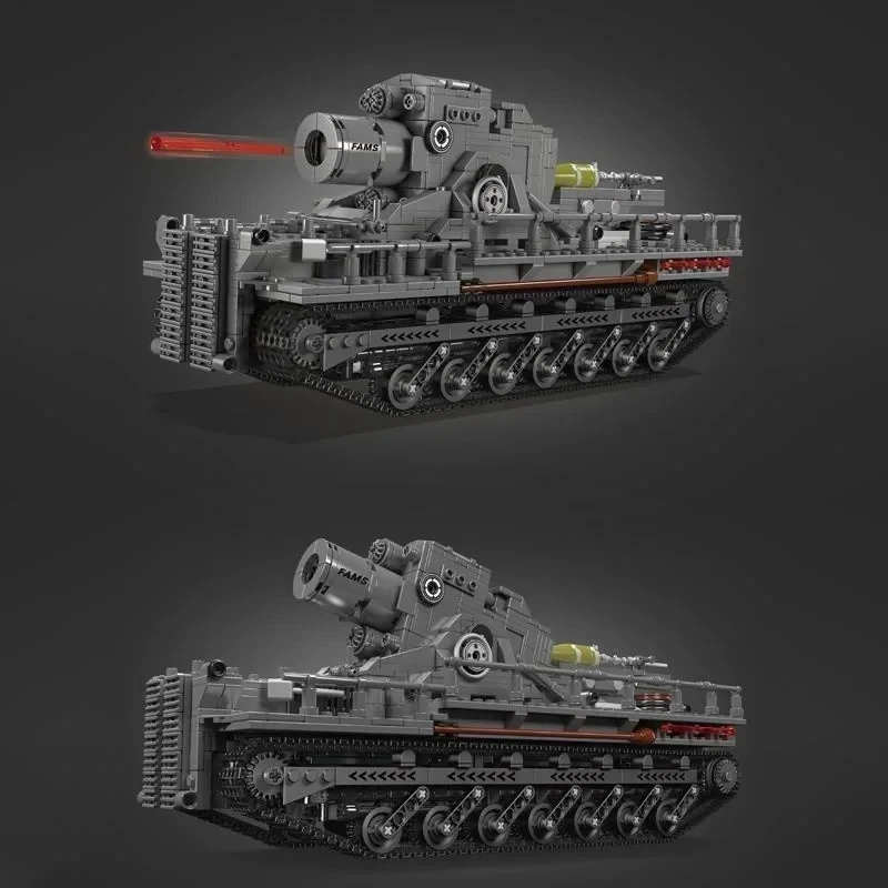 

1648pcs MOULD KING 20028 Military Remote Control Tank Building Block The Karl Mortar Model Assembly Tank Brick Toys