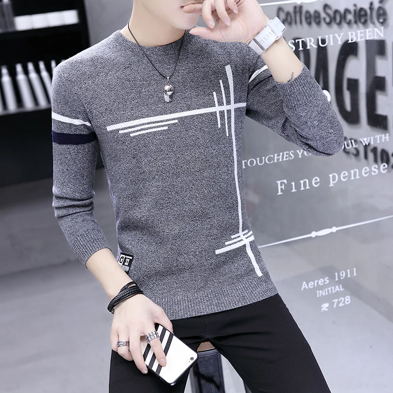 2026 Autumn-Winter New Men's Fashion Trend Round-neck Sweater