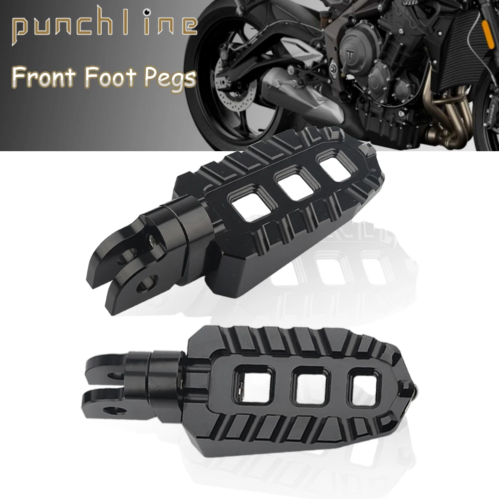 For Speed Triple /R/S/RS Speed Triple 1200 RR/ RS Trident 660 Daytona 675/R Tiger Sport 660 Front Foot Pegs Adjustable Footrests