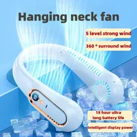Silent neck hanging fan, strong wind, small fan, portable portable portable air conditioner, mini bladeless lazy fan