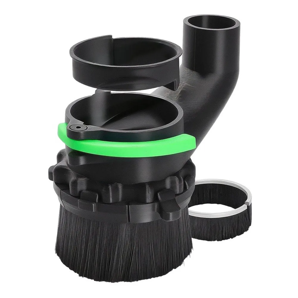CNC Router Machine Dust Shoe For 65mm 69mm Spindles CNC Dust Collection Cover Dual Brush Sealing Plastic