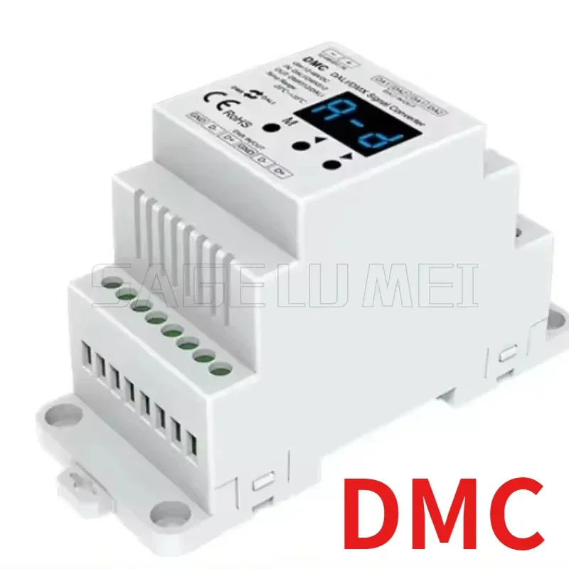 

DMC DMX512 Signal Converter 3Button Operation DALI DC12-48V with Digital Display DALI-2 Certified DALI Master LED Light Dimmer