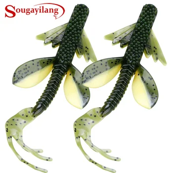 Sougayilang 2Pc Swimbait 웜 낚시 미끼 10g 125mm 소프트 낚시 미끼 바닷물/민물 낚시 Wobblers 미끼