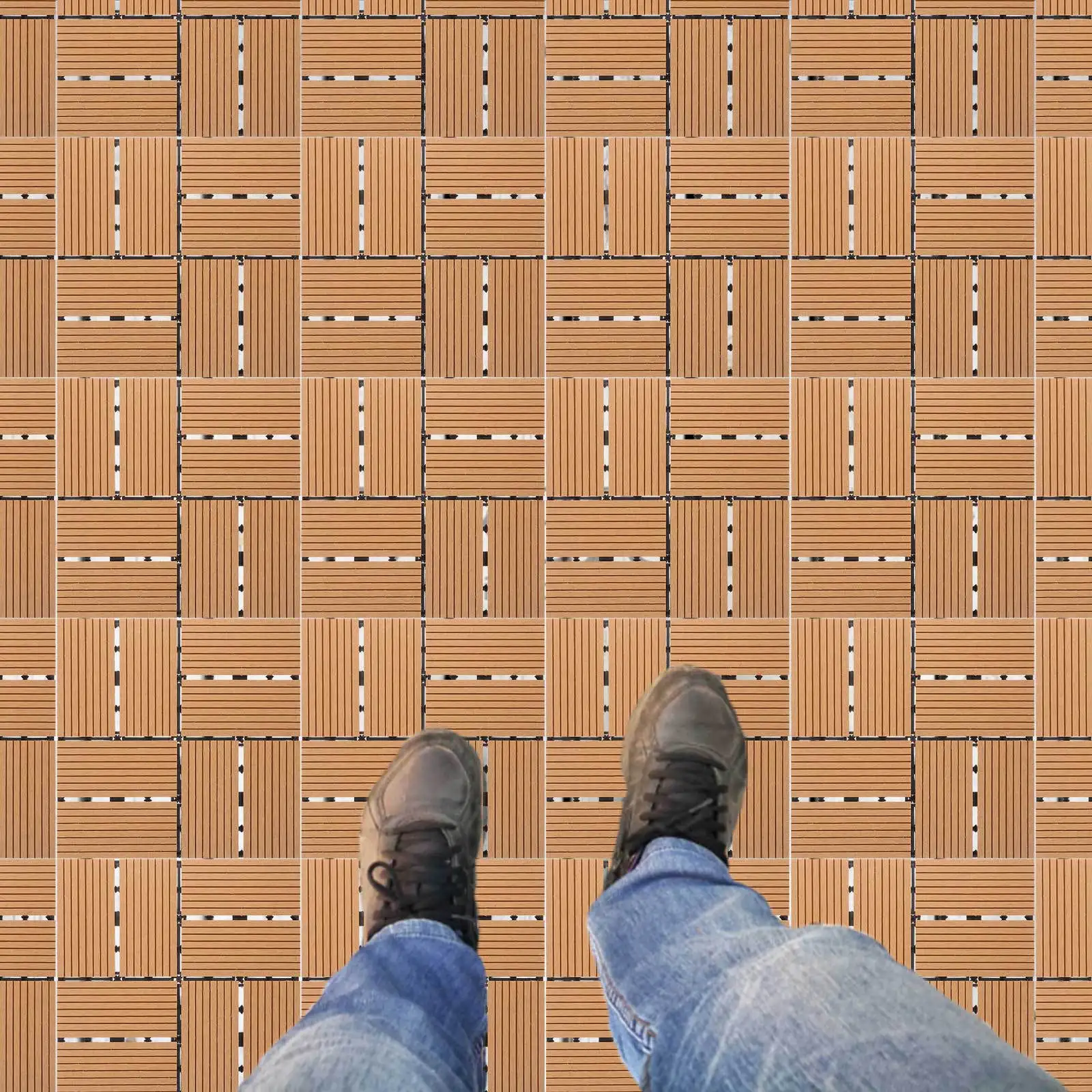 

Переплетенная плитка, прочная напольная плитка для улицы, патио, балкона, сада, декоративная напольная плитка, легкая, прочная