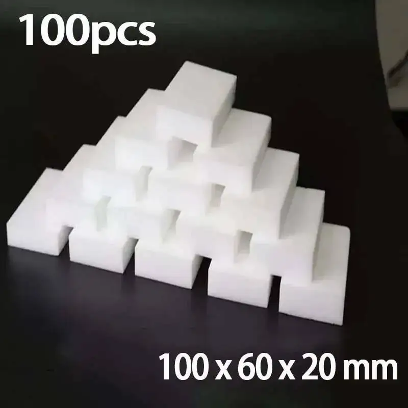 

100Pcs/Set Melamine Eraser Cleaner Magic Sponge For Kitchen Bathroom Cleaning Tools Car Office Cleanser