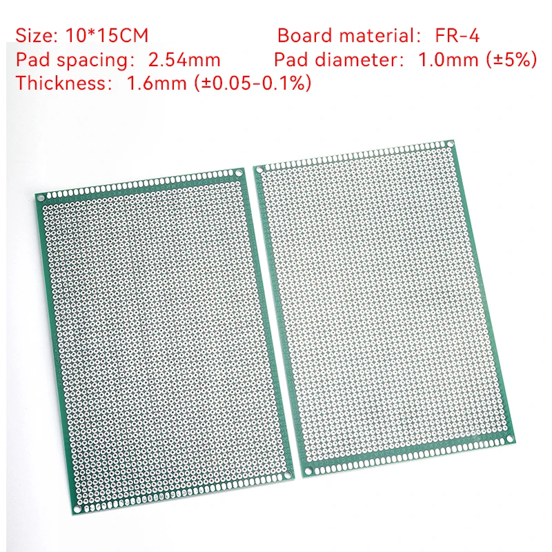 2 Stück 10x15cm Doppelseitige Universelle Leiterplatte mit 2,54mm Rastermaß für Elektronik-DIY-Projekte – Detail 1