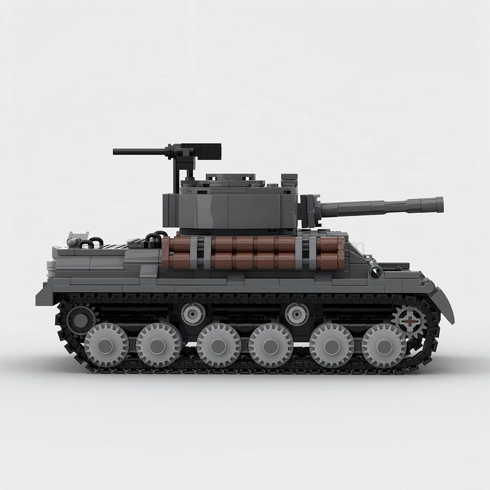 M4A3E8 Sherman Granchio T34 WW2 Carro Armati Militari Modello MOC Mattoni da Costruzione Attrezzature di Guerra Vacanza Modulare Assemblare Giocattoli Per Bambini Vestito