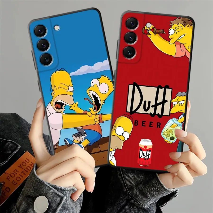 Funda Protectora para Teléfono con Diseño de los Simpson para Samsung Galaxy A06 A17 A12 A05 A04 A70 A15 A50 A13 A20 A16 A40