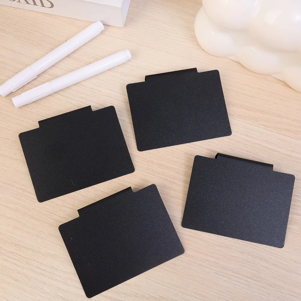 Removable PVC Tags Waterproof Reusable Chalkboard Classification Labels with Small White Pen Home Kitchen Storage Sorting Supply