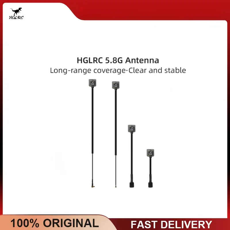 HGLRC FPV Antenna 5.8GHz Omnidirectional High Gain Long Range SMA UFL MMCX Connector for Drone Racing Freestyle Quadcopter