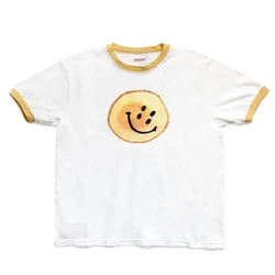 2021ss Top Quality Kapital Japanese Style Casual Cotton T-Shirts Retro Smiley Face Printed T-shirt Mens Clothing