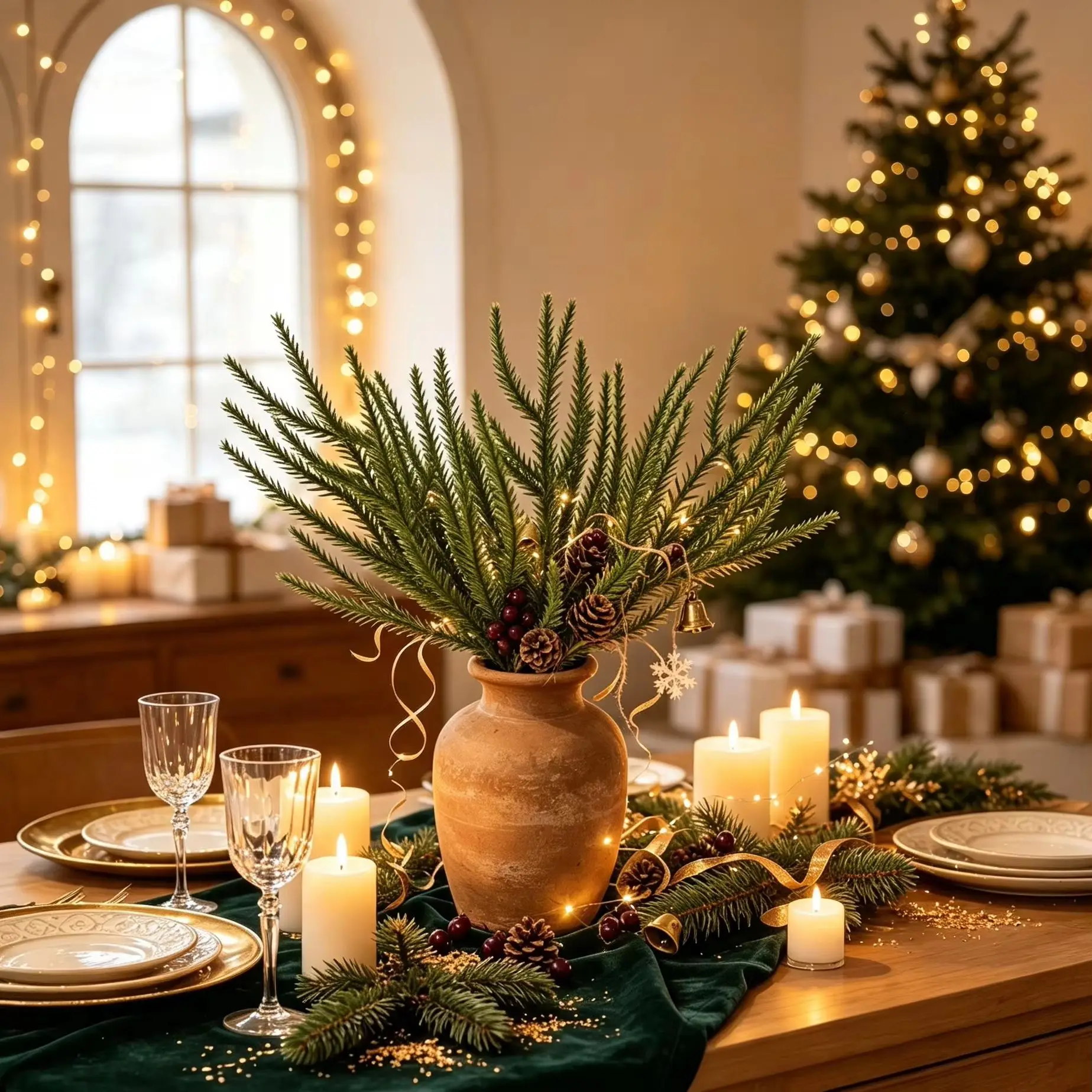20/40pcs Artificial Plastic Plants Pine Needles Hotsale Home Holidays Outdoor Gardens Decor Christmas Tree DIY Gifts Accessory