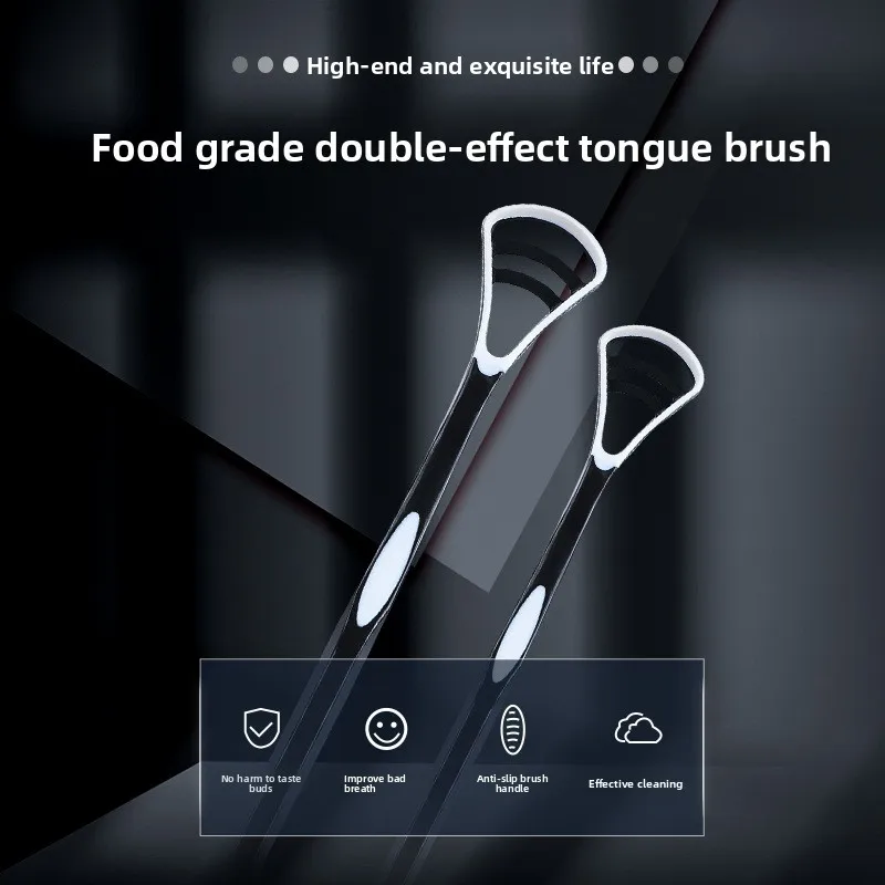 

Tongue brush Silicone tongue scraper, tongue coating cleaner, tongue coating brush, tongue scraper Oral care independent pack
