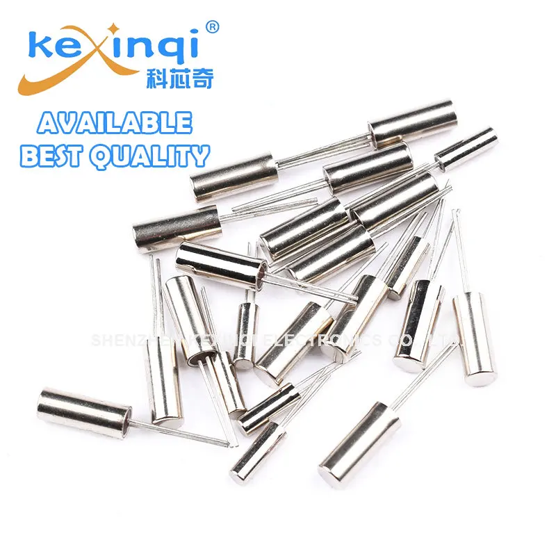 Oscillateur à Clip Cylindrique Passif, Quartz 32.768K DIP 2 Broches, 6M 12M 32k 24M 32.768M Hz 3x8 3*8 2x6 2*6mm, 10 Pièces