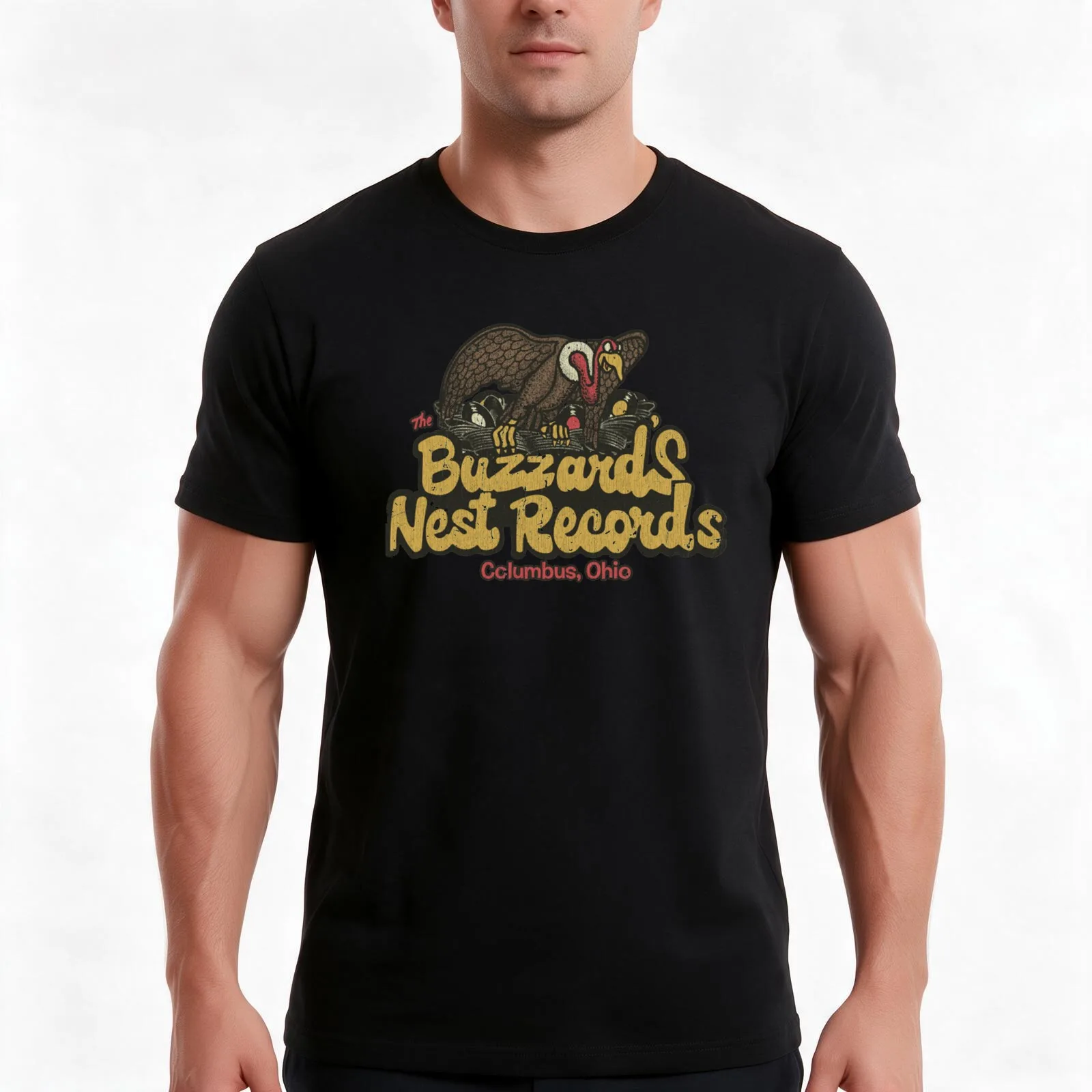 Buzzard's Nest Records 1976 Shirt T-Shirt, Summer Casual Cotton Tee, Oversized Streetwear Tops, Vintage Graphic Print
