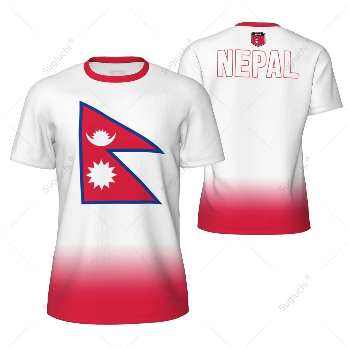 Camiseta de malla deportiva con bandera de Nepal para correr, fútbol, tenis, fútbol, camisetas de Fitness, camisetas impresas en 3D personalizadas