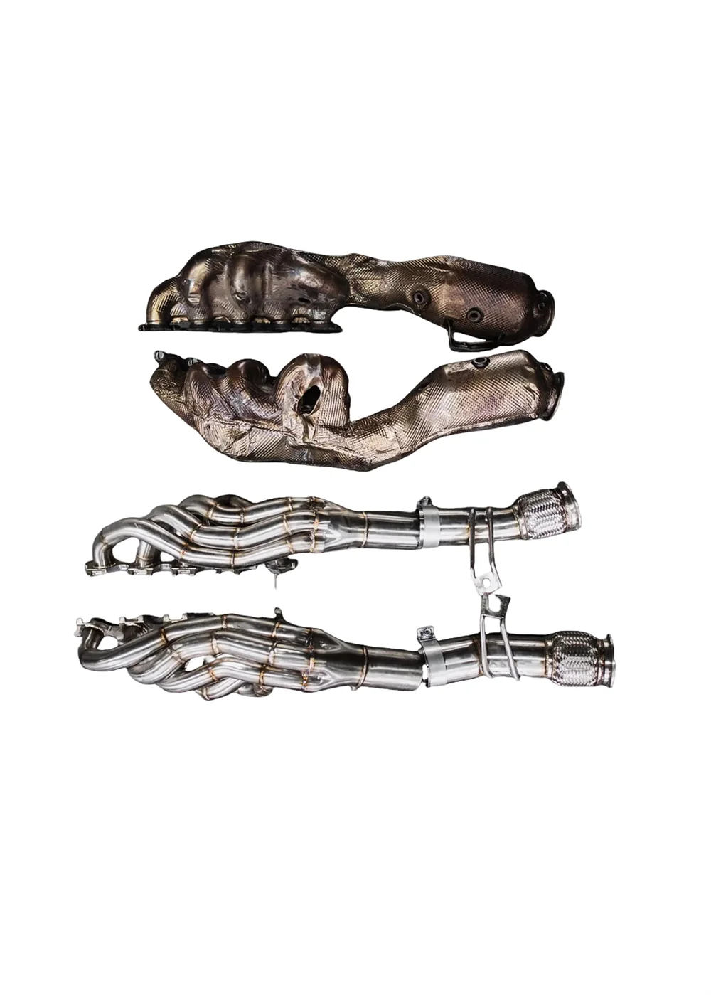 Exhaust System Performance Headers for Lamborghini Huracan EVO STO V10 5.2L Auto Downpipe With Heat Shield