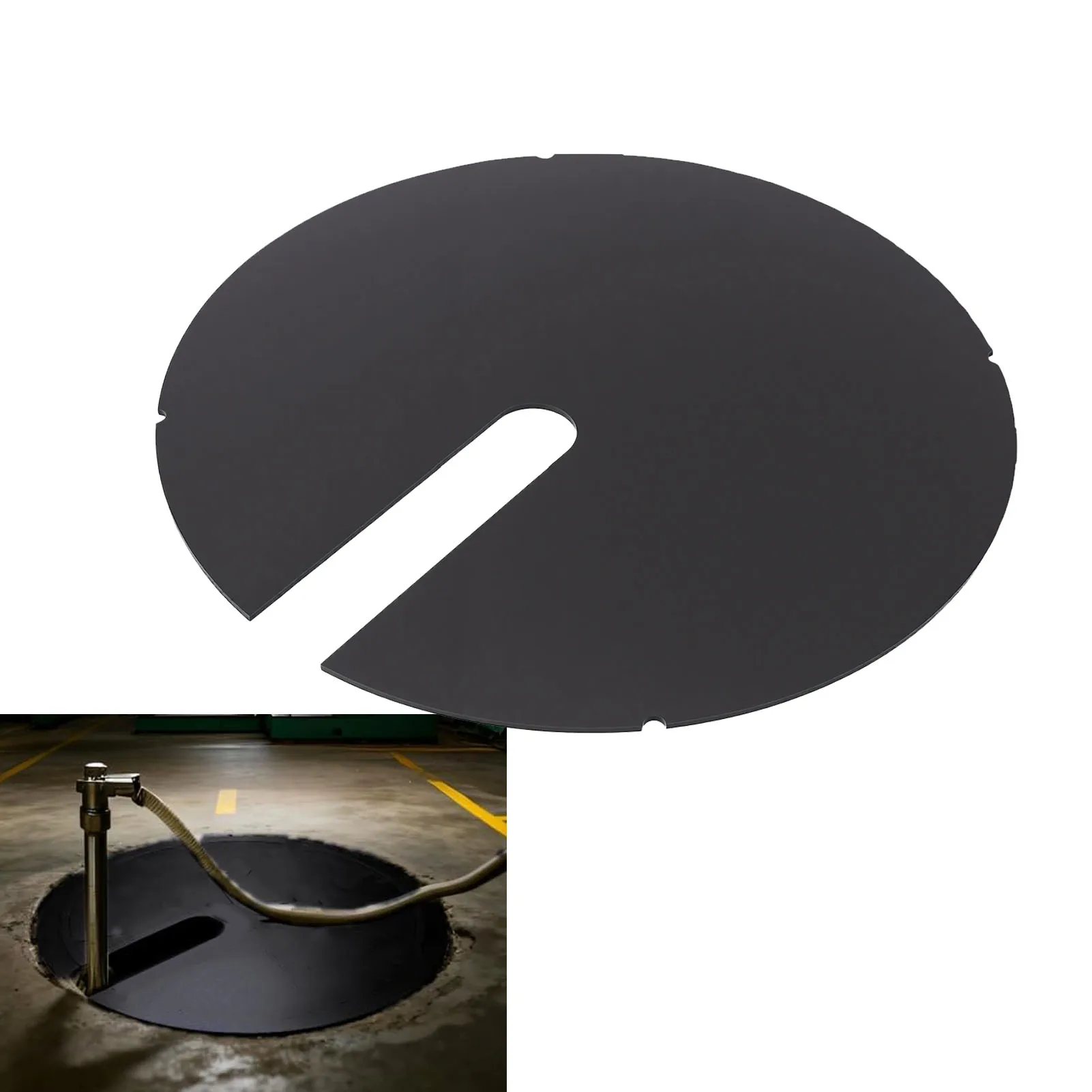Slotted Sump Pump Cover 450mm 17.71 Inch High Strength Plastic Sump Basin Cover Septic Tank Lid for Sewage Tanks Water Wells