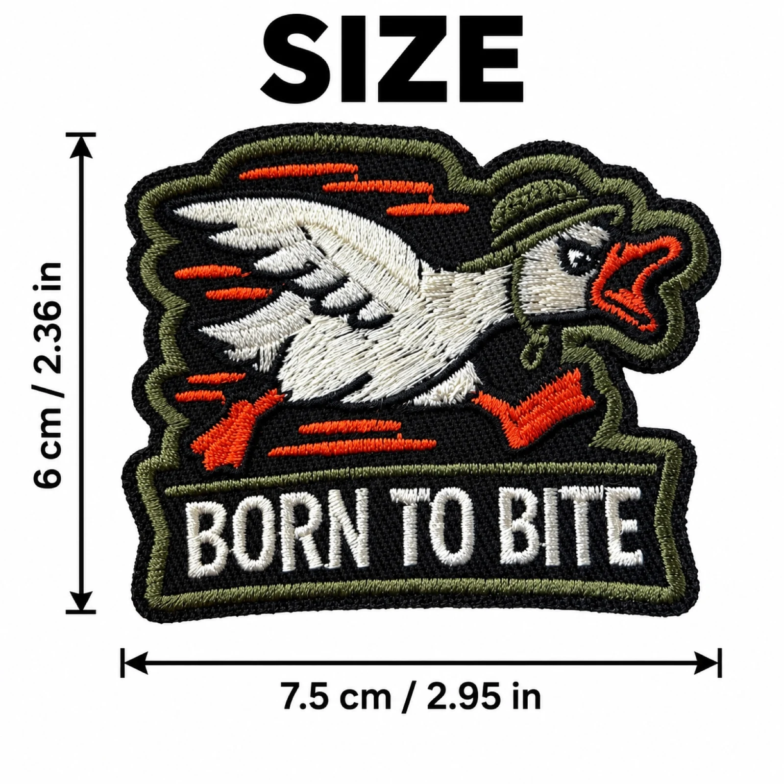 1PC/3PCS Grappige Gans Borduurwerk Morale Patch Chaos Gans Geboren om te Bijten Honk en Run Klittenband Badge voor Rugzak Vest
