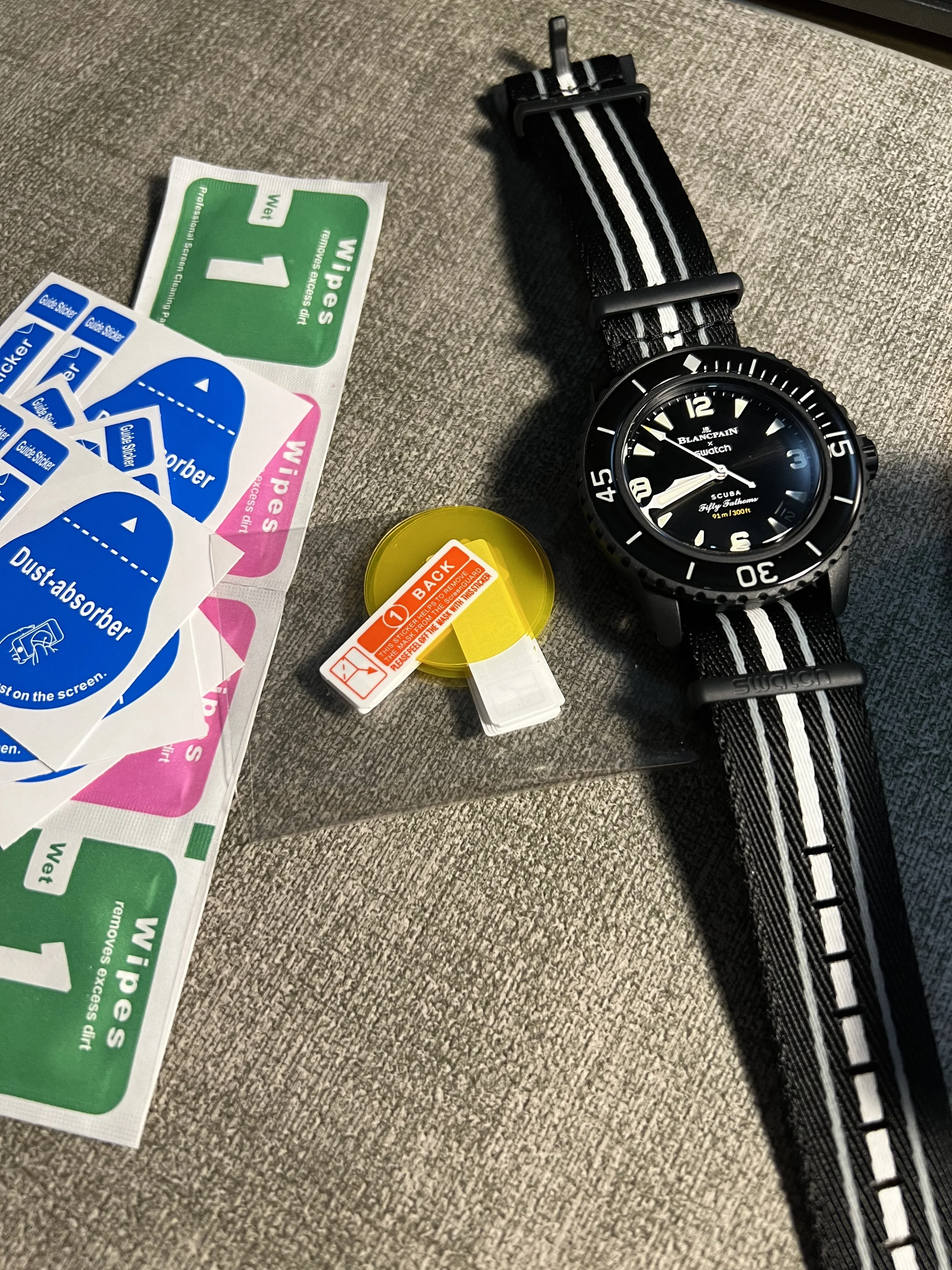 5 قطعة طبقة رقيقة واقية للشاشة عالية الدقة لساعة Swatch X Blancpain Five Ocean غطاء كامل ناعم وواضح من مادة البولي يوريثان الحراري وليس زجاج #2