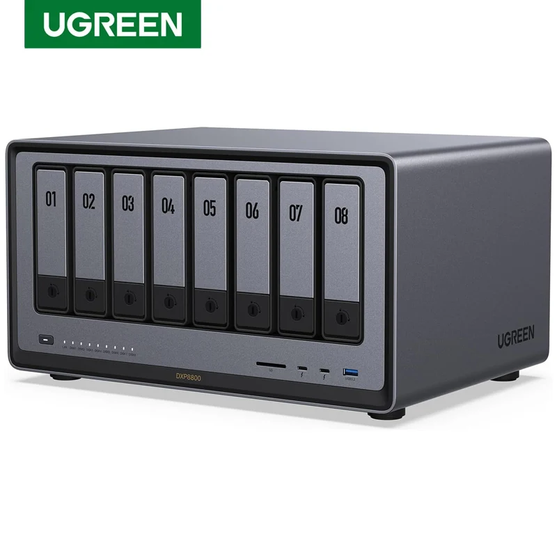 MAF UGREEN NASync DXP8800 8 Bay Desktop NAS  i3 1215u 6-Core CPU 8GB DDR5 RAM 128GB SSD Networking Storage Box 10GbE Wifi 6