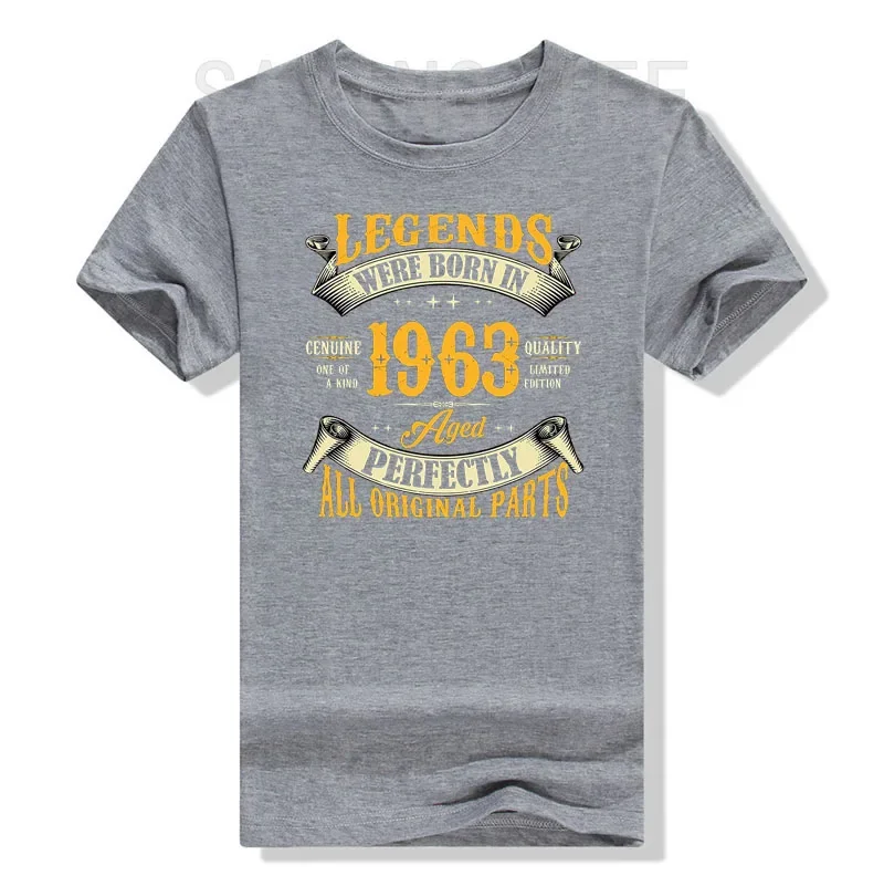 Legends Were Born In 1963 T-Shirt 61th Birthday Shirts for Men, Vintage 61 Years Old Clothes Daddy Grandpa Gifts Dad Father Tees