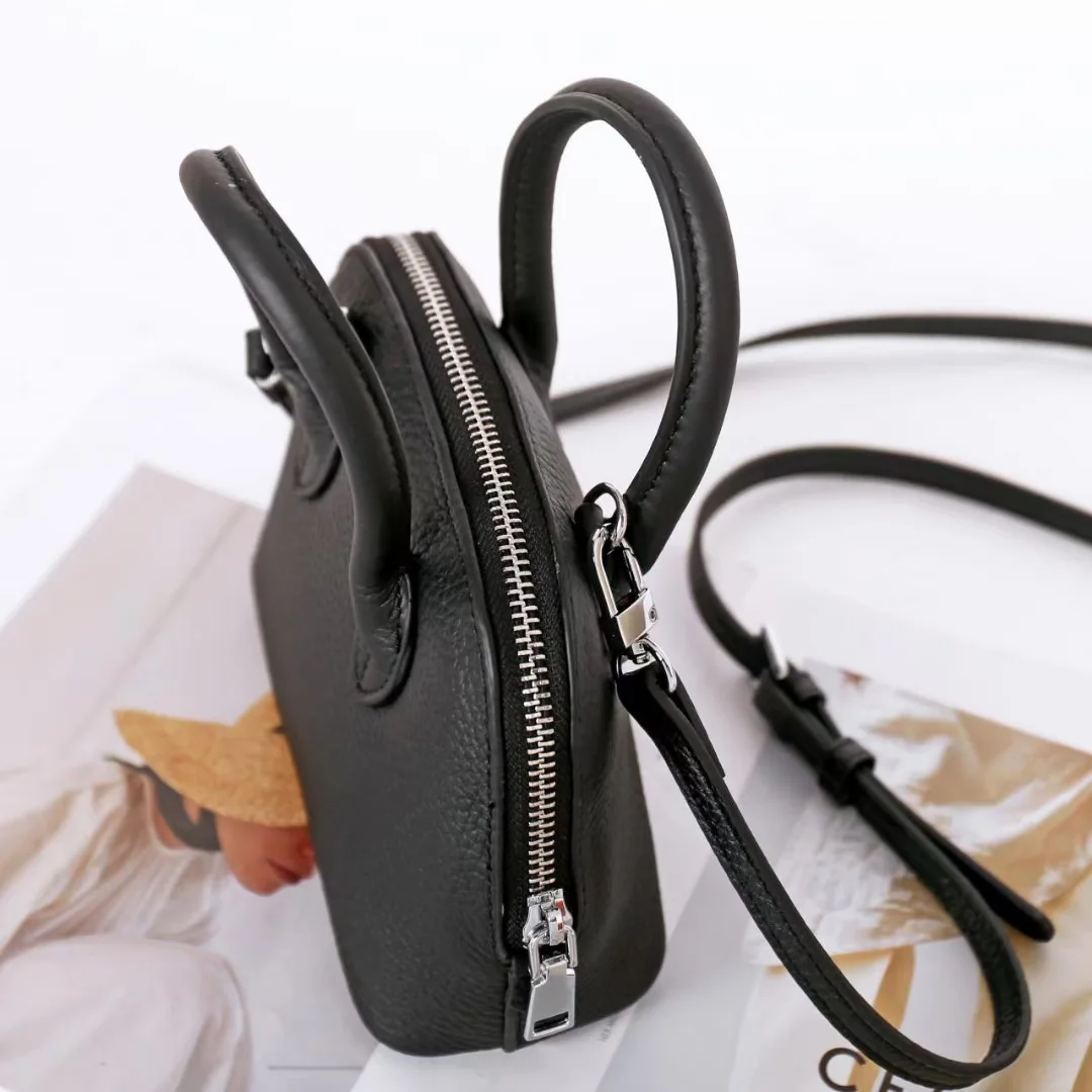 24 new top layer cowhide mini shell bag genuine leather shoulder crossbody handbag mini small bag