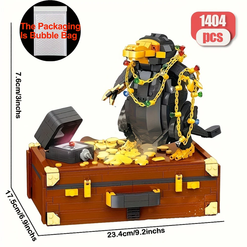 Ideas Animal Echidna Sniff Model Building Blocks Bricks 1404PCS Fantastic Beasts Desktop Decoration Assembly Kids Toys For Gift