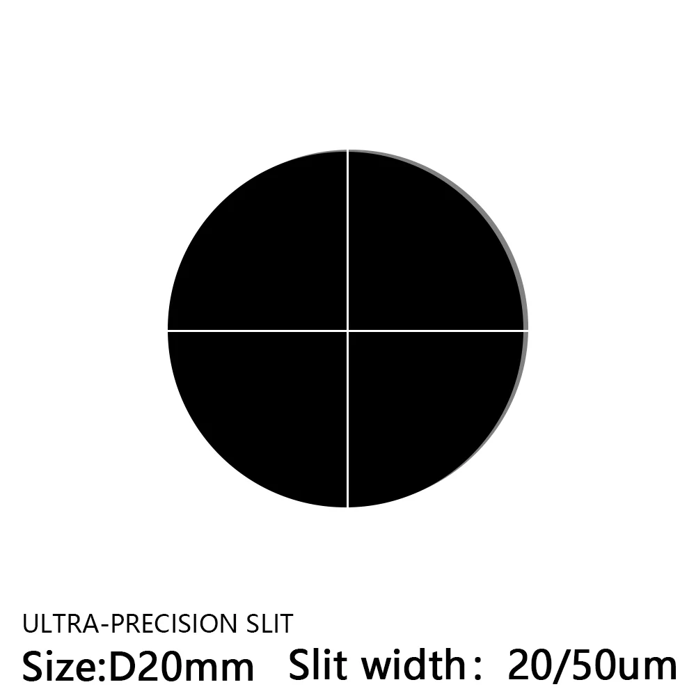 Diffraction grating  single slit Cross dividing board Dark field bright lines D20mm Seam width 20/50um Cross line glass