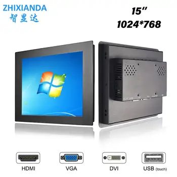 Nástěnný vestavěný monitor 15 palců 1024*768 průmyslové třídy LCD displej rezistivní/kapacitní dotykový monitor 12 nejlepší prodej 24palcová obrazovka Raspberry Pi - №9