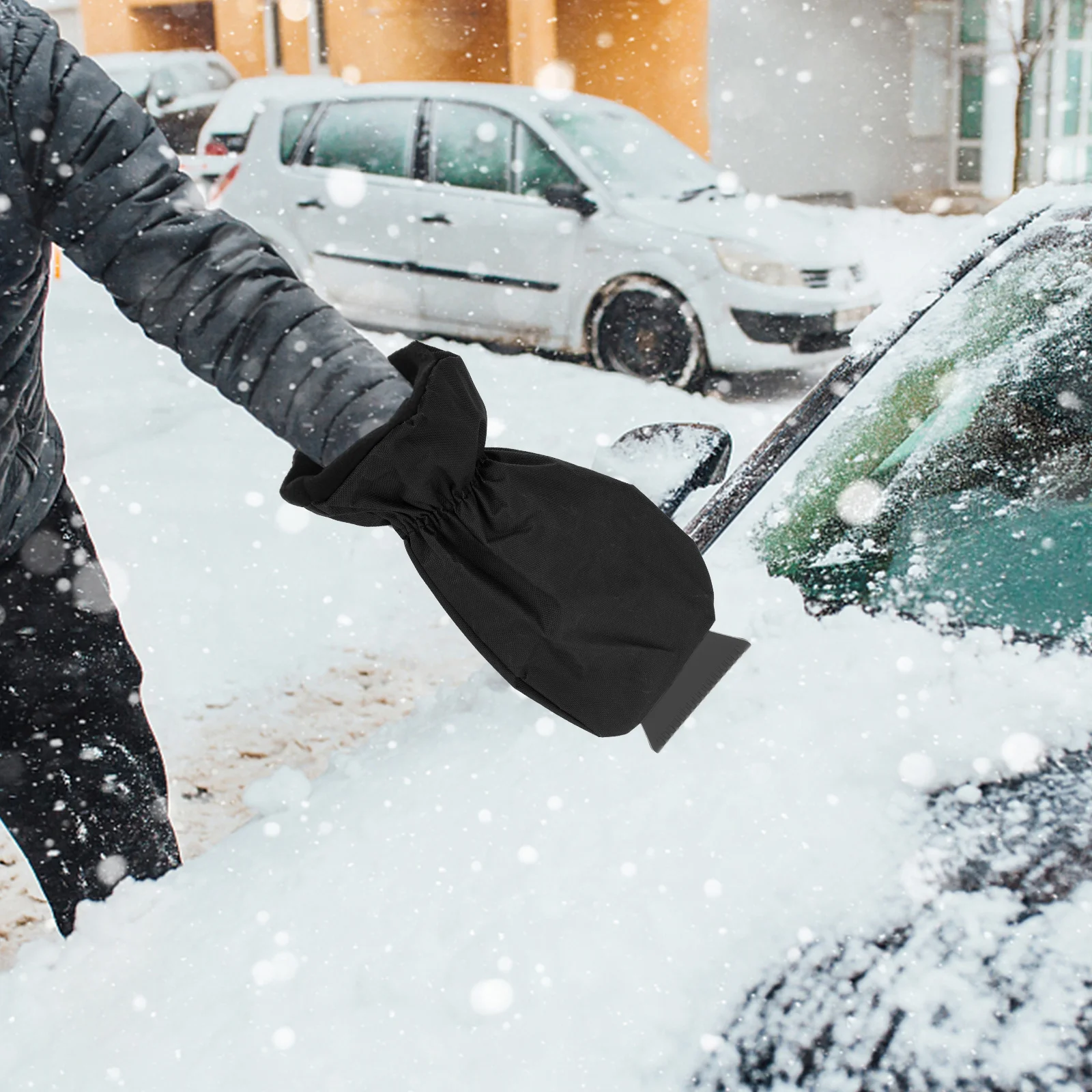 Pala da neve per finestrino dell'auto, raschietto per ghiaccio, durevole, portatile, leggero, facile da trasportare, adatto a tutte le mani, dimensioni sinistra destra
