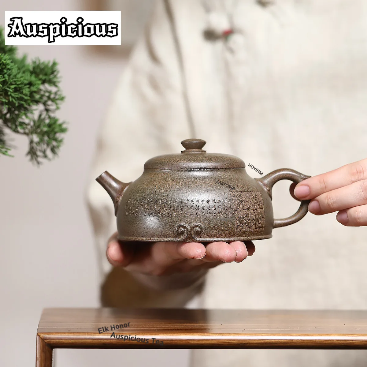 270ml Authentic Yixing Purple Clay Teapots Handmade The Great Sage Pot Raw Ore Mud Tea Maker Kettle Chinese Zisha Tea Set Gifts