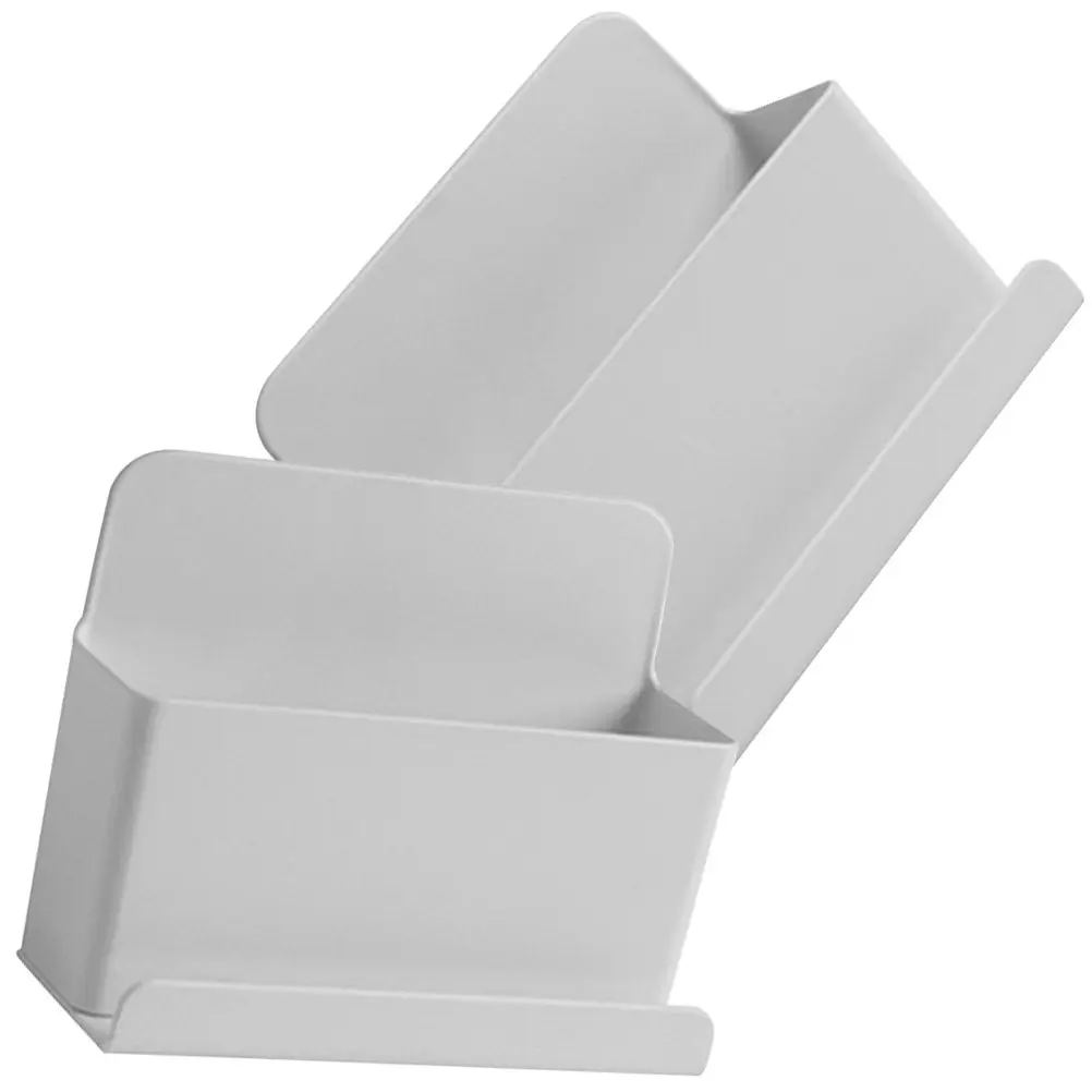 2Pcs Remote Control Storage Box Wall Mounted Adhesive Organizer for TV Controller Cellphone Charging Holder Space Saving Plastic