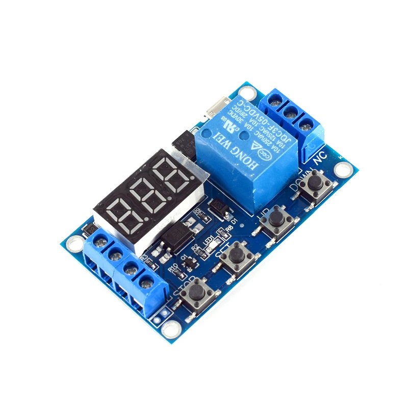 6-30V Relay Module Switch Trigger Time Delay Circuit Timer Cycle Adjustable Trigger OFF / ON Switch Timing Cycle for Arduino