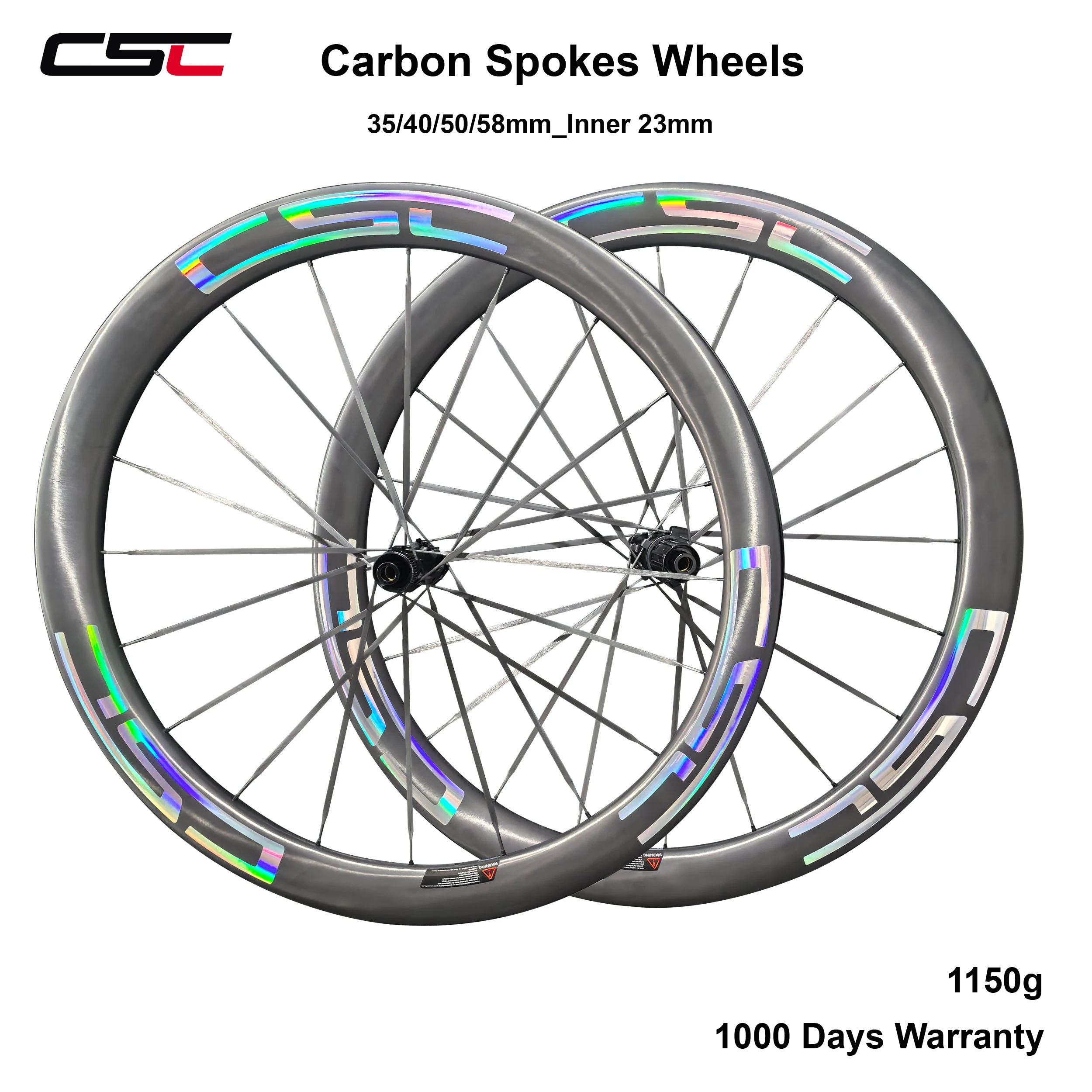 CSC カーボンホイール1150g チューブラー