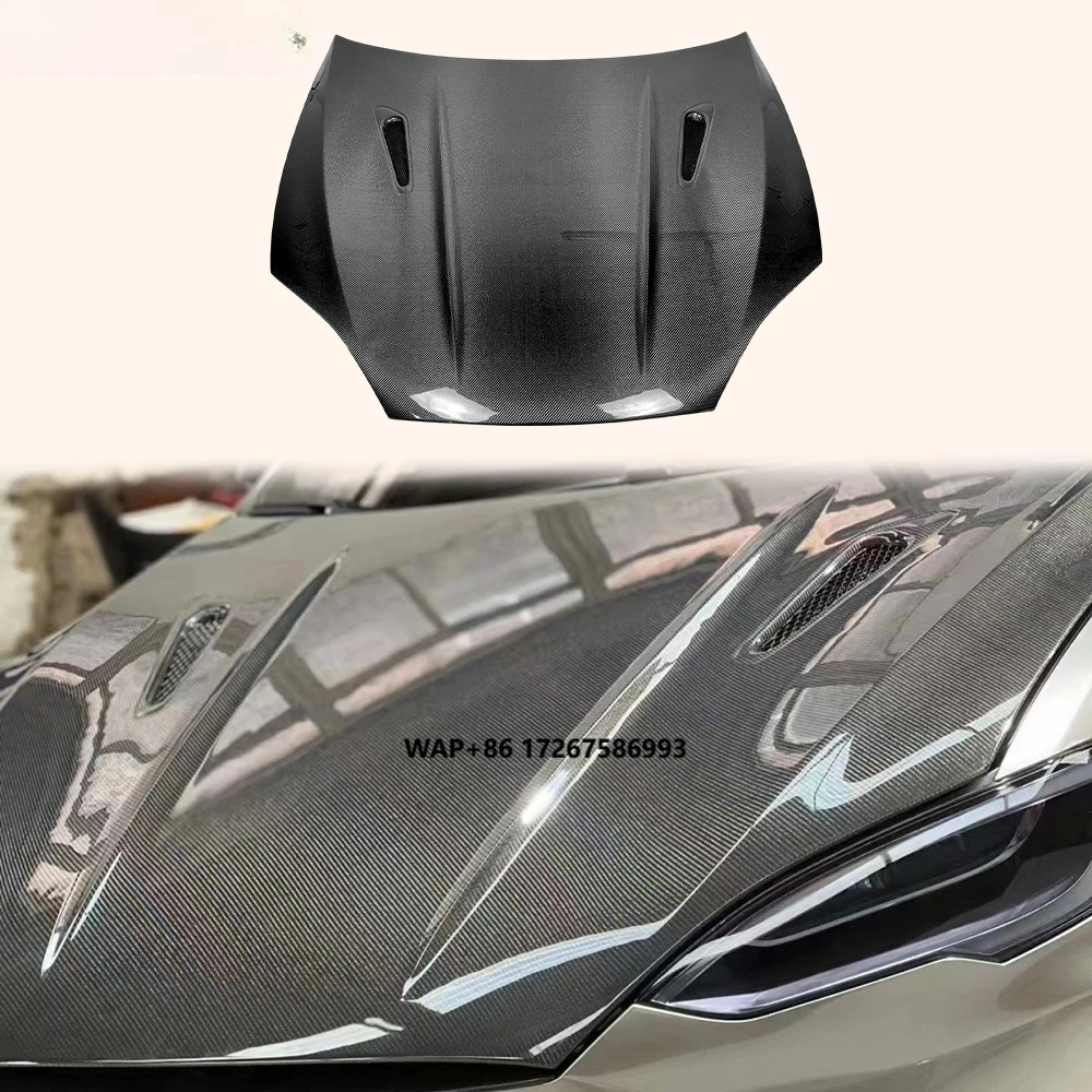 

For Model S 2016-19 Carbon Fiber XSJ Style Front Vented Cooling Hood